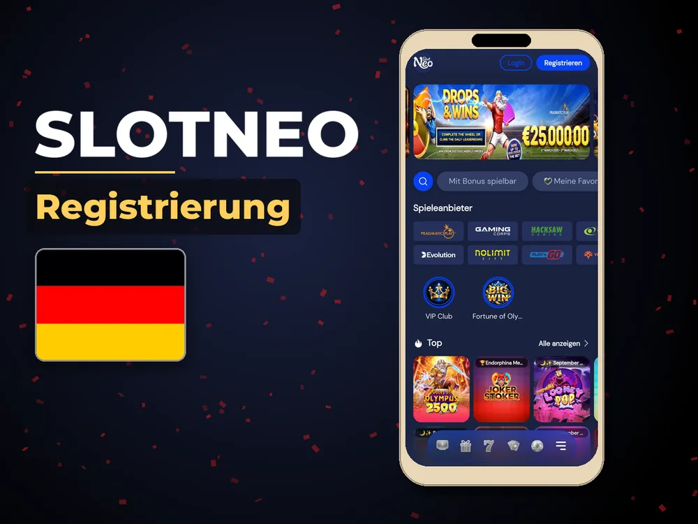 SlotNEO - Registrierung